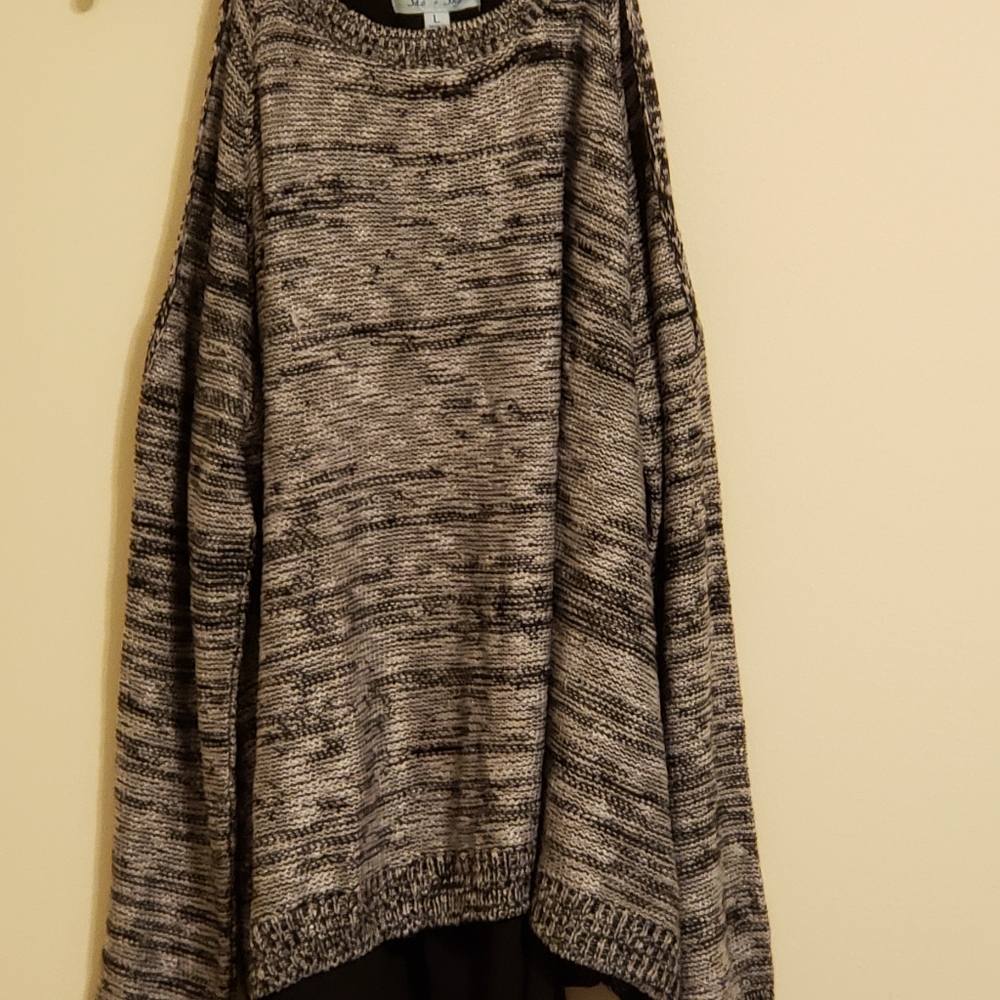 She + Sky Boutique Cold Shoulder Sweater NWT
